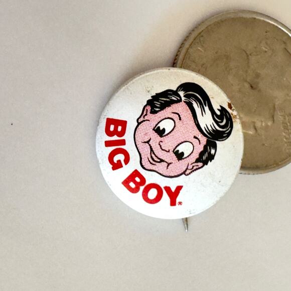 Vintage 1950s Big Boy Advertising Button Pinback Promo Restaurant Badge - Picture 4 of 16